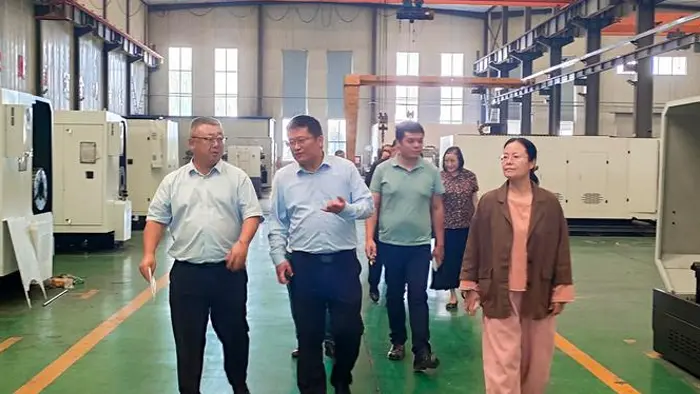 I clienti esteri visitano la fabbrica dell'industria pesante di Qiansheng per un'ispezione in loco